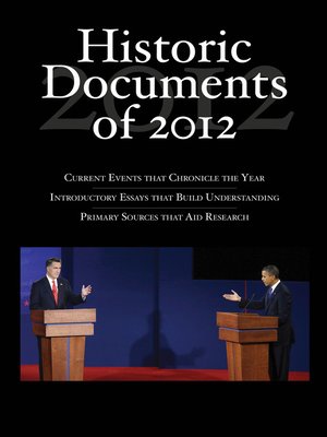 cover image of Historic Documents of 2012